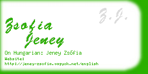 zsofia jeney business card